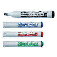 2.5mm Chisel Dry Safe Eco-Green Whiteboard Markers - Sold by the Dozen