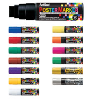 20mm Chisel Poster Markers - Sold by the Dozen